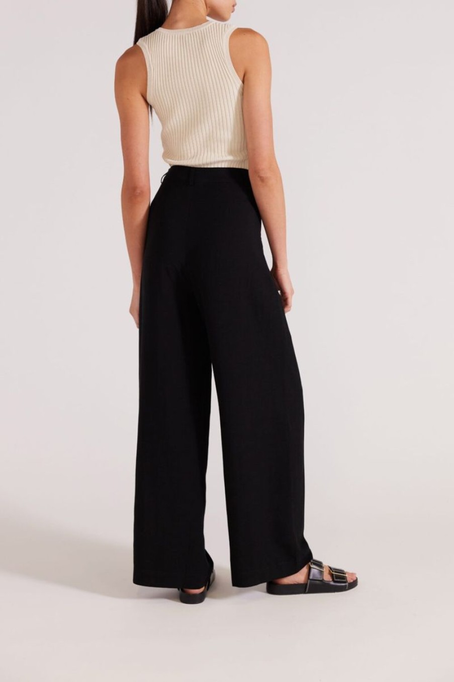 Women Staple the Label Pants | Aster Wide Leg Pants-Black