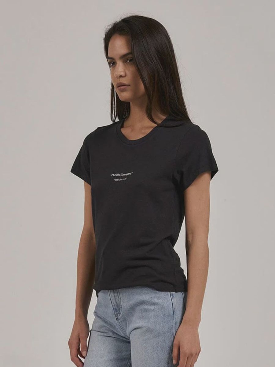 Women THRILLS Tees | Thrills Above So Below Hemp Everyday Tee-Washed Black