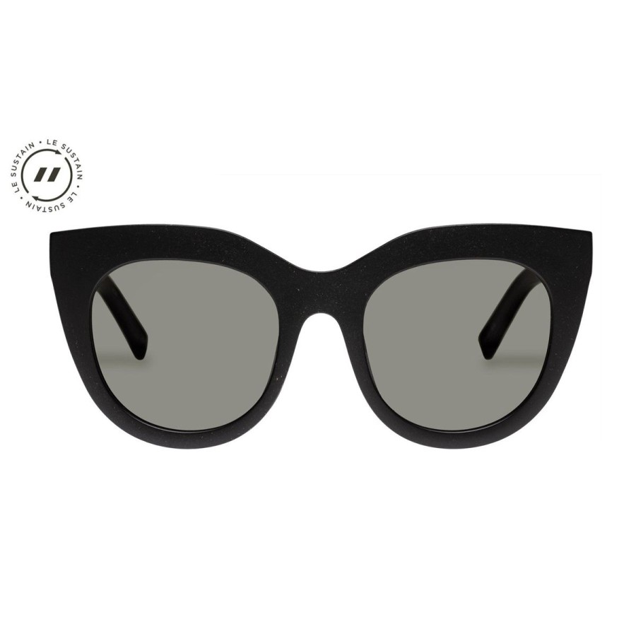 Women Le Specs Sunglasses | Air Grass-Black Grass