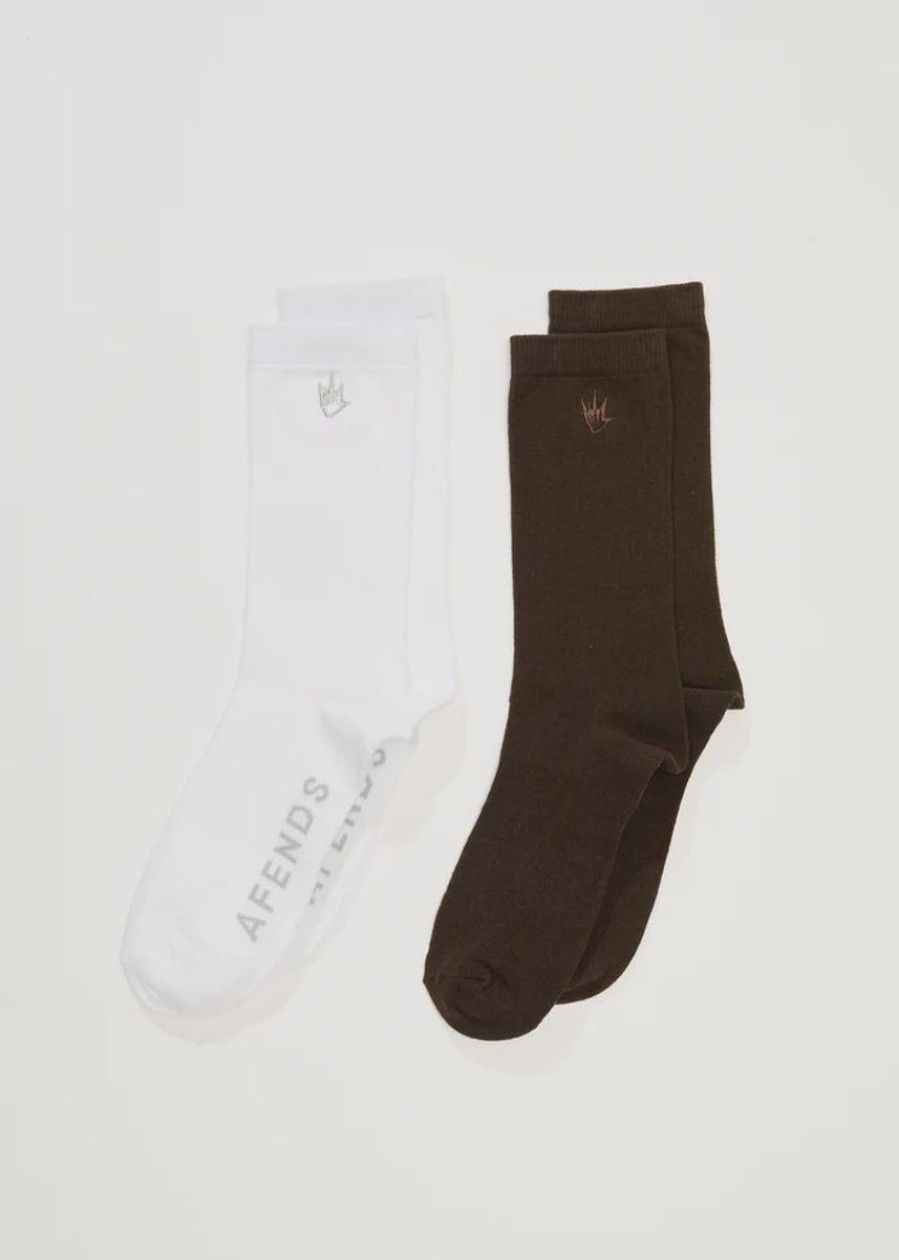 Women Afends Socks | Afends Flame Socks Two Pack- Multi