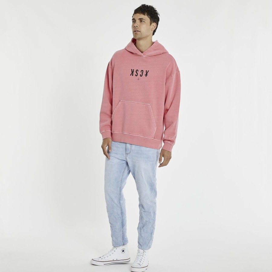 Men Kiss Chacey Jumpers | Kiss Chacey Fallen Paradise Relaxed Hooded Sweater-Rapture Rose