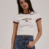 Women THRILLS Tees | Thrills Riding In Paradise Y2K Ringer Tee-Dirty White