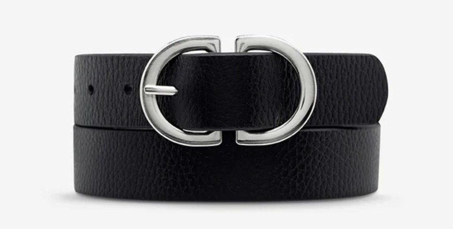 Women Status Anxiety Belts | Status Anxiety In Reverse Belt-Black/Silver