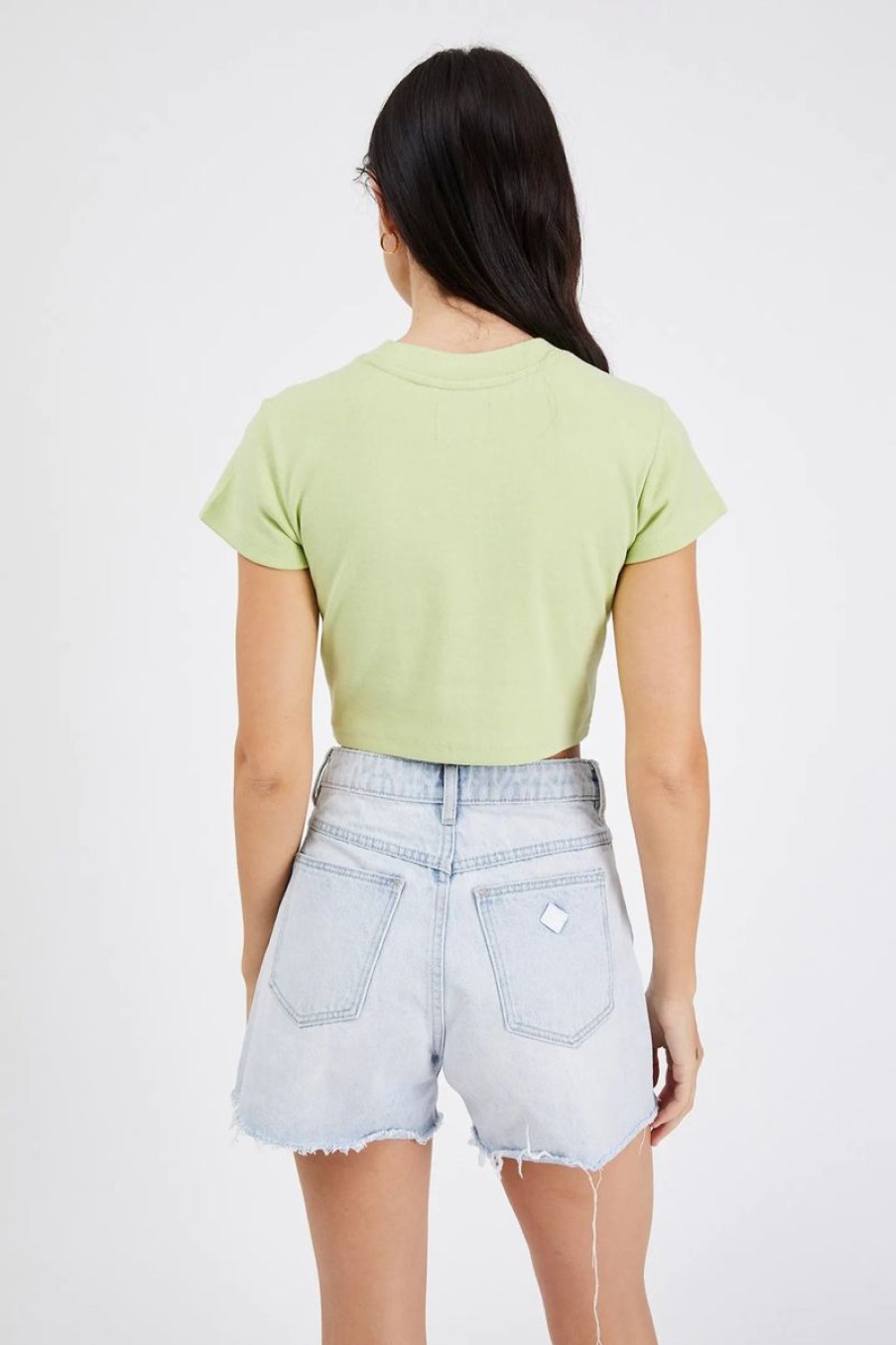 Women ABrand Denim Shorts | A Venice Short-Millie-Bleached Vintage Blue