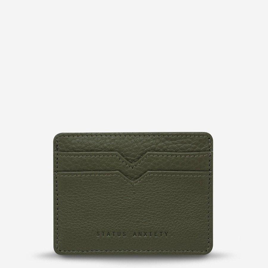 Men Status Anxiety Wallets | Status Anxiety Together For Now Card Holder-Khaki