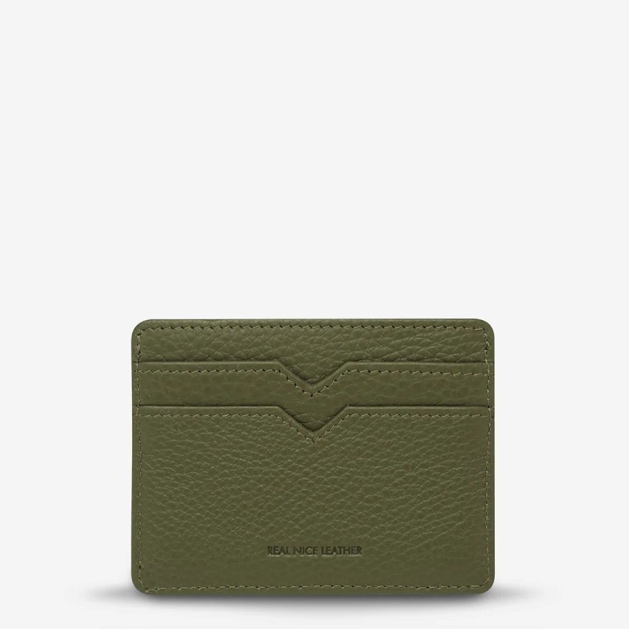 Men Status Anxiety Wallets | Status Anxiety Together For Now Card Holder-Khaki