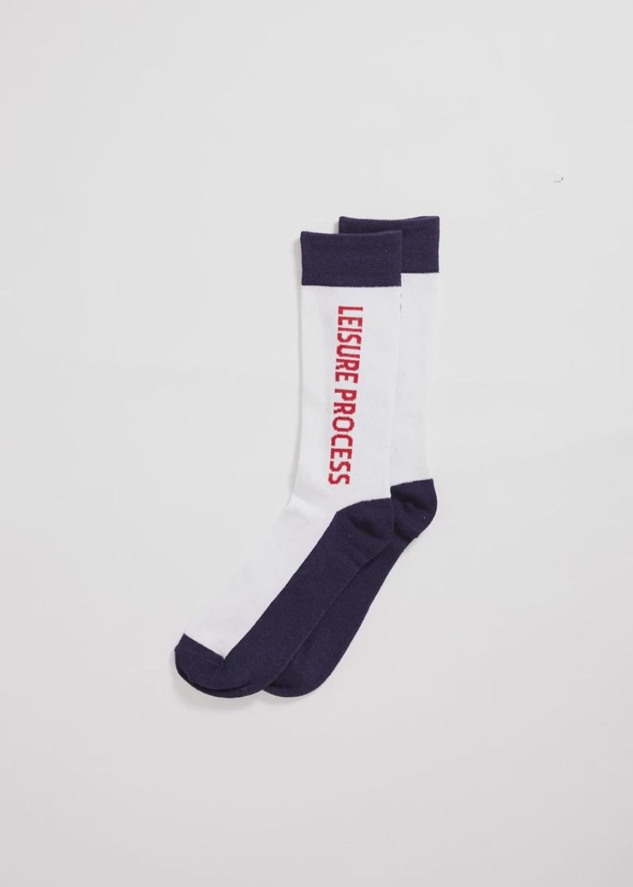 Women Afends Socks | Leisure Process Hemp Crew Socks-White