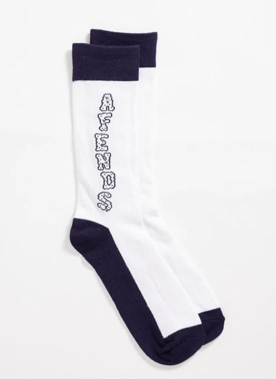 Women Afends Socks | Leisure Process Hemp Crew Socks-White