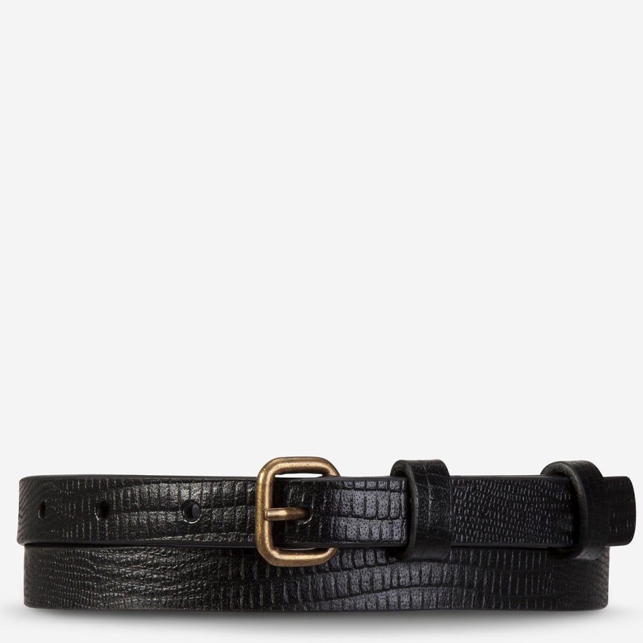 Women Status Anxiety Belts | Never Never-Black Lizard