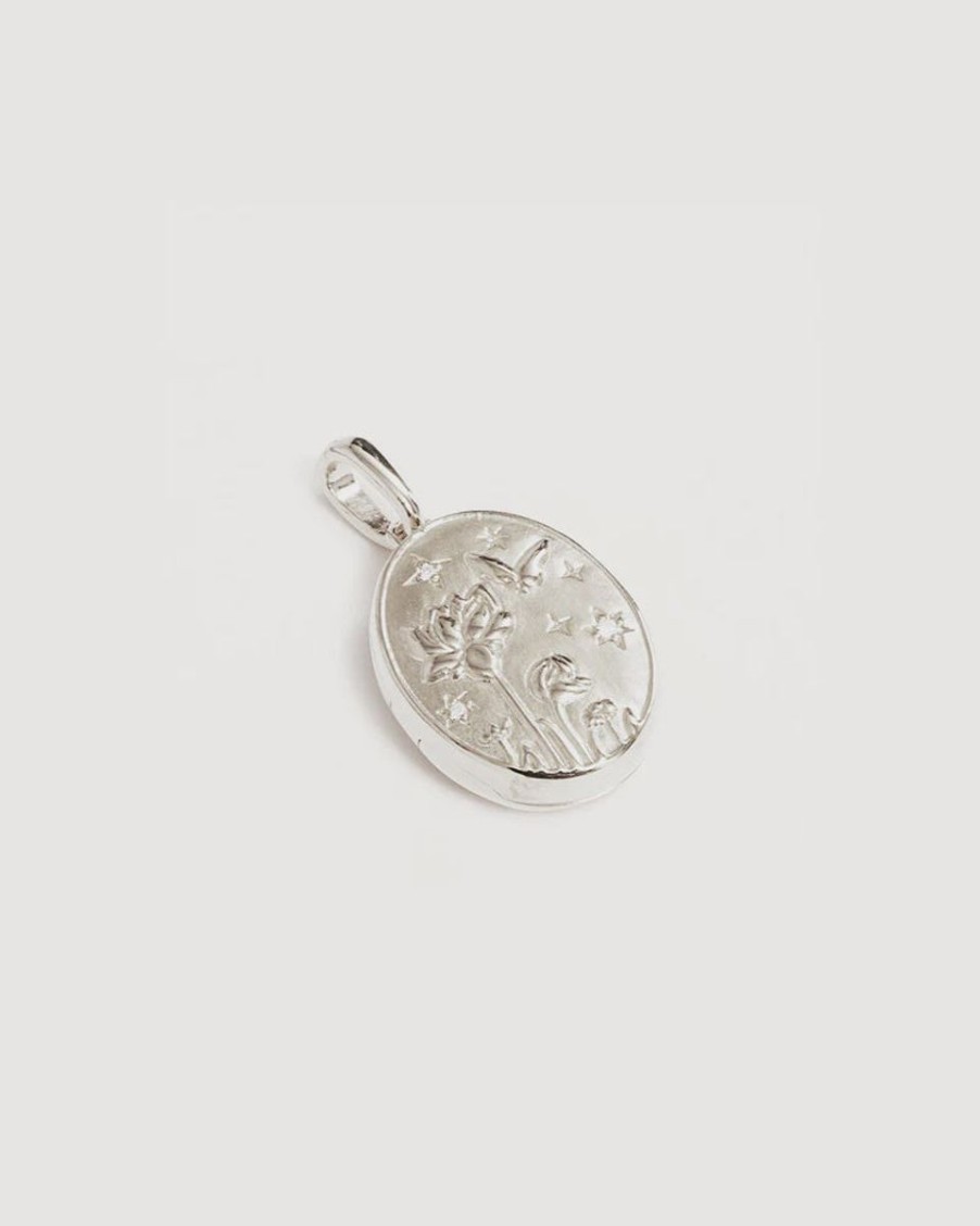 Women By Charlotte Jewellery | By Charlotte Sterling Silver Everything You Are Is Enough Locket Pendant