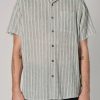 Men Rollas Shirts | Bon Shirt Sun Stripe-Moss