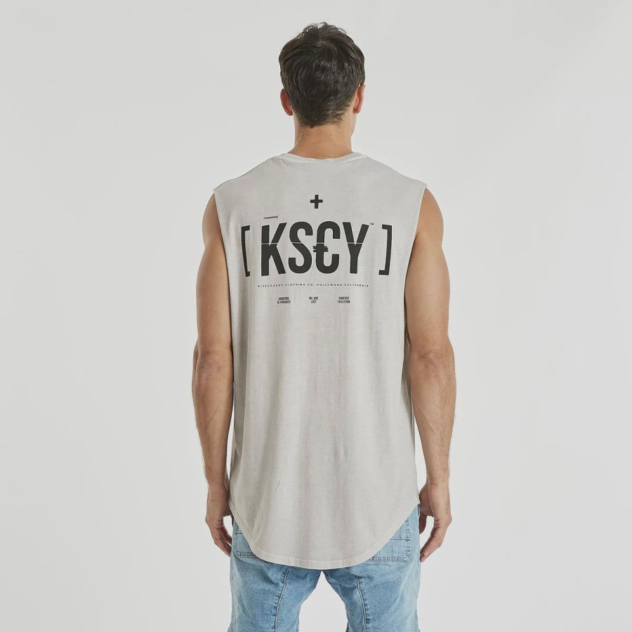 Men Kiss Chacey Tees | Rebuild Dual Curved Muscle-Pigment Cloud Grey