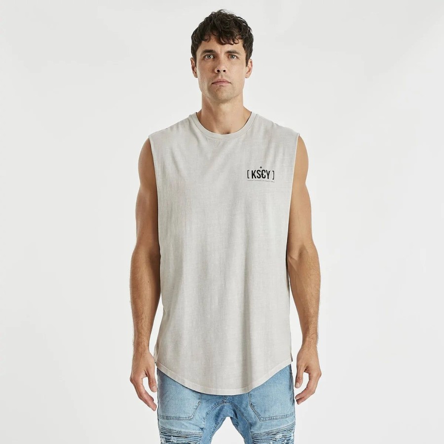 Men Kiss Chacey Tees | Rebuild Dual Curved Muscle-Pigment Cloud Grey