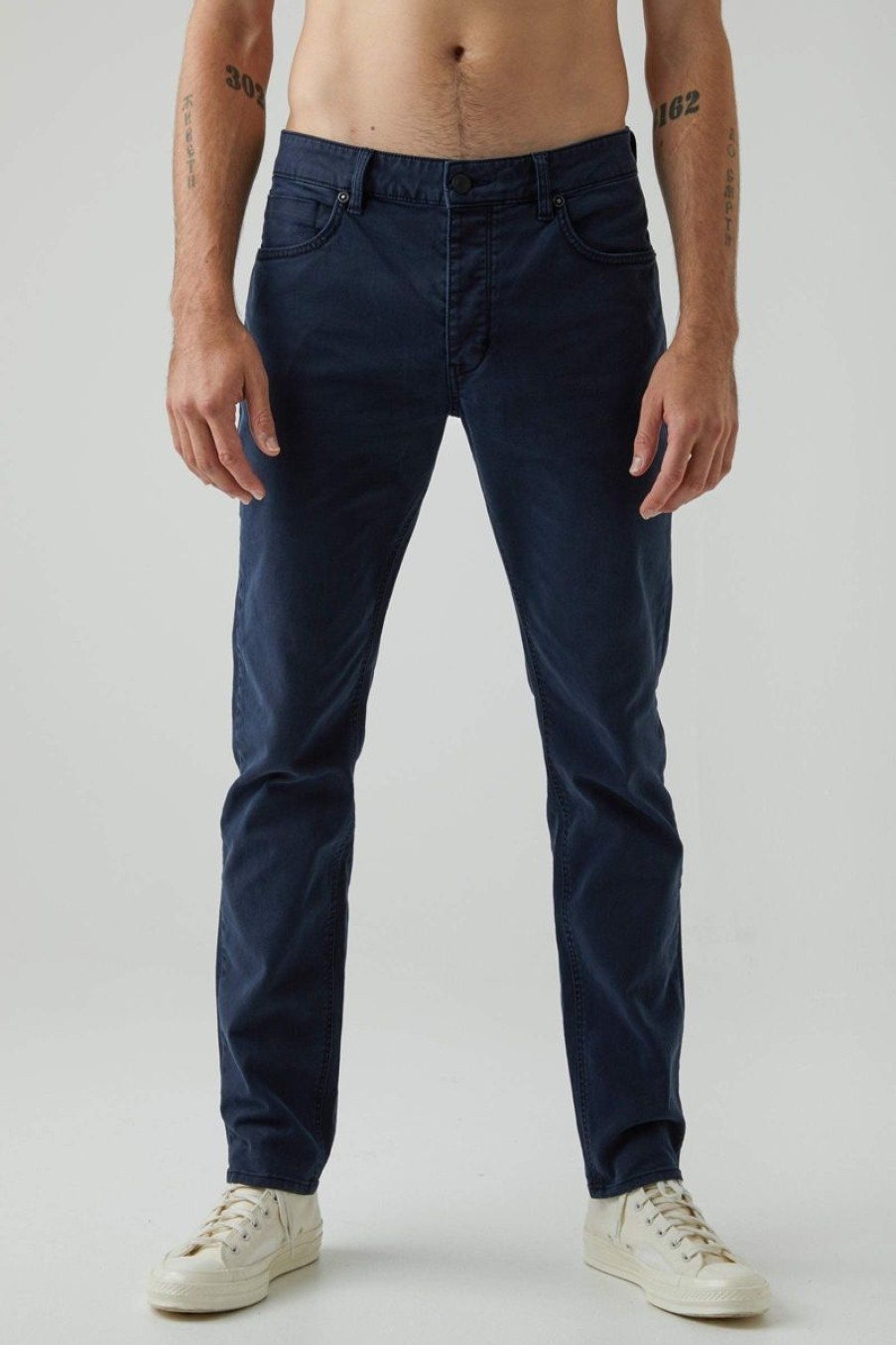 Men Neuw Denim Jeans | Neuw Denim Lou Slim Twill Jean- Navy-Length 32