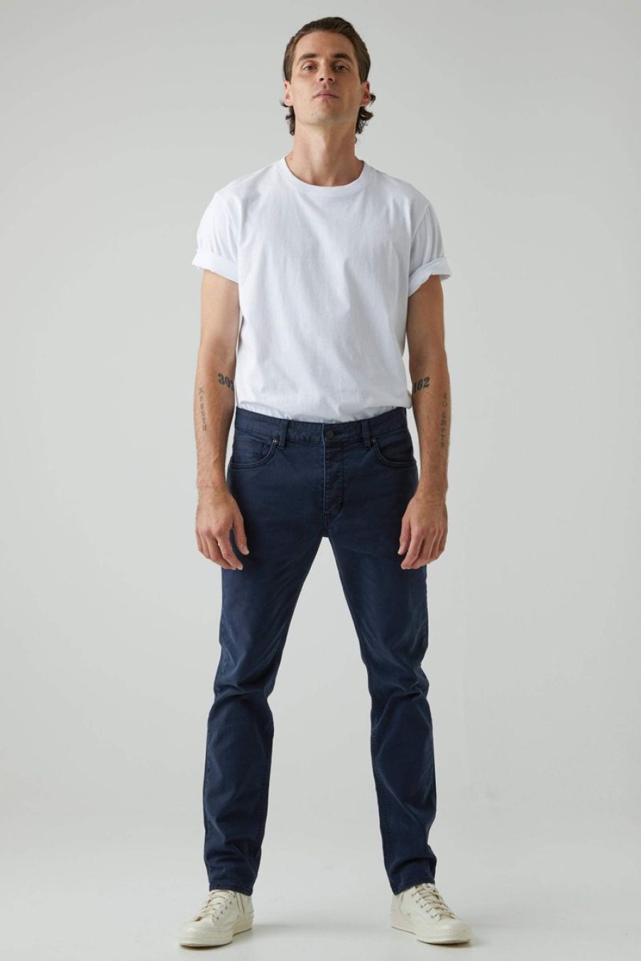 Men Neuw Denim Jeans | Neuw Denim Lou Slim Twill Jean- Navy-Length 32