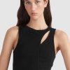 Women Ena Pelly Tops | Ena Pelly Bronte Cut Out Rib Tank- Black