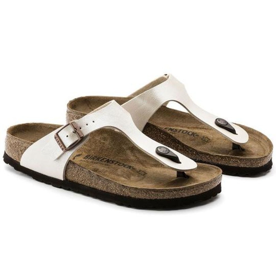 Footwear Birkenstock Gizeh | Birkenstock Gizeh-Birko Flor-Graceful Pearl White Narrow