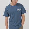 Men Rhythm Tees | Rhythm Living Slub Short Sleeve T-Shirt-Vintage Blue