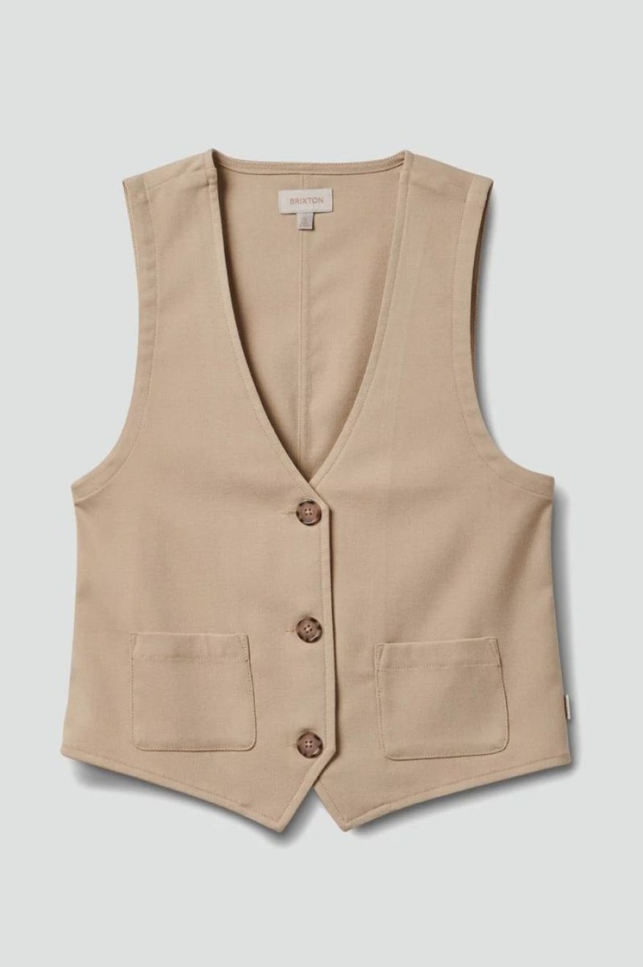 Women Brixton Tops | Retro Vest- Safari