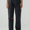 Women Neuw Denim Jeans | Sade Baggy-Zero Washed Black Rip