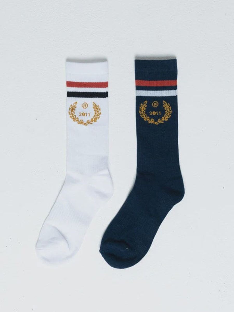 Women THRILLS Socks | Thrills Royal Habits 2 Pack Sock- Total Eclipse/White