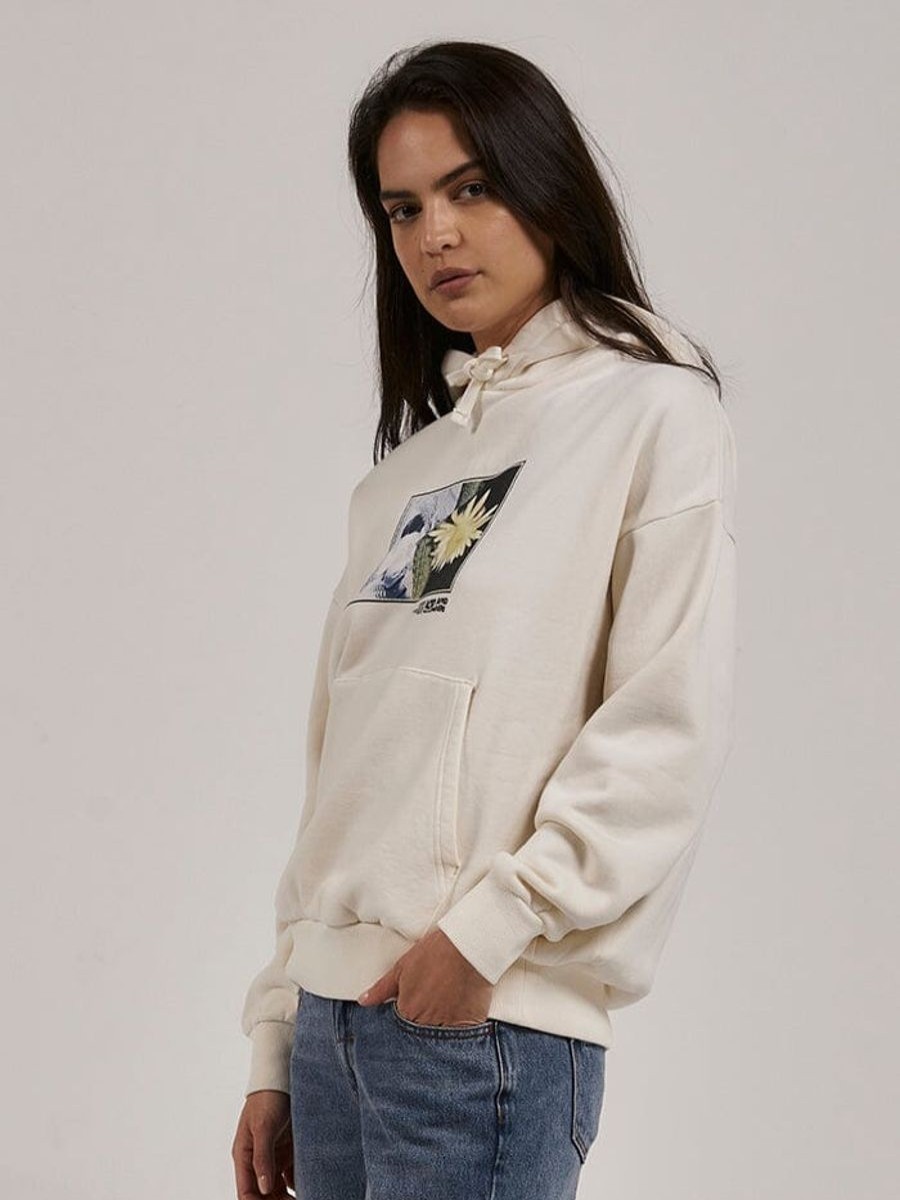 Women THRILLS Jumpers | Thrills A And H Fleece Hood-Heirtage White