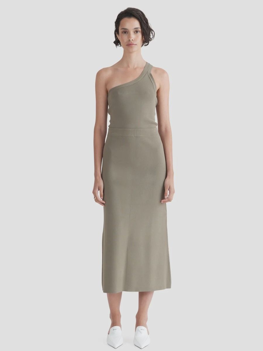 Women Ena Pelly Skirts | Ena Pelly Evie Luxe Knit Maxi Skirt-Olive