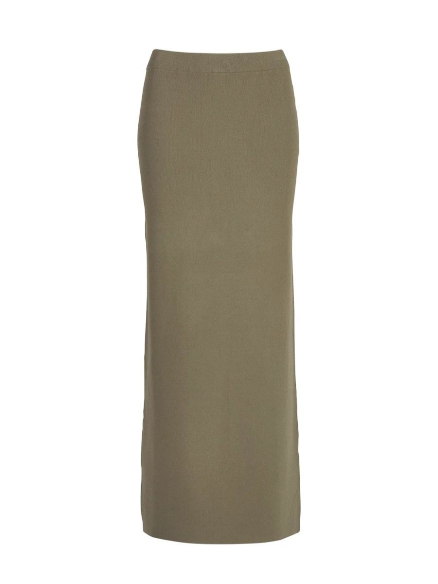 Women Ena Pelly Skirts | Ena Pelly Evie Luxe Knit Maxi Skirt-Olive