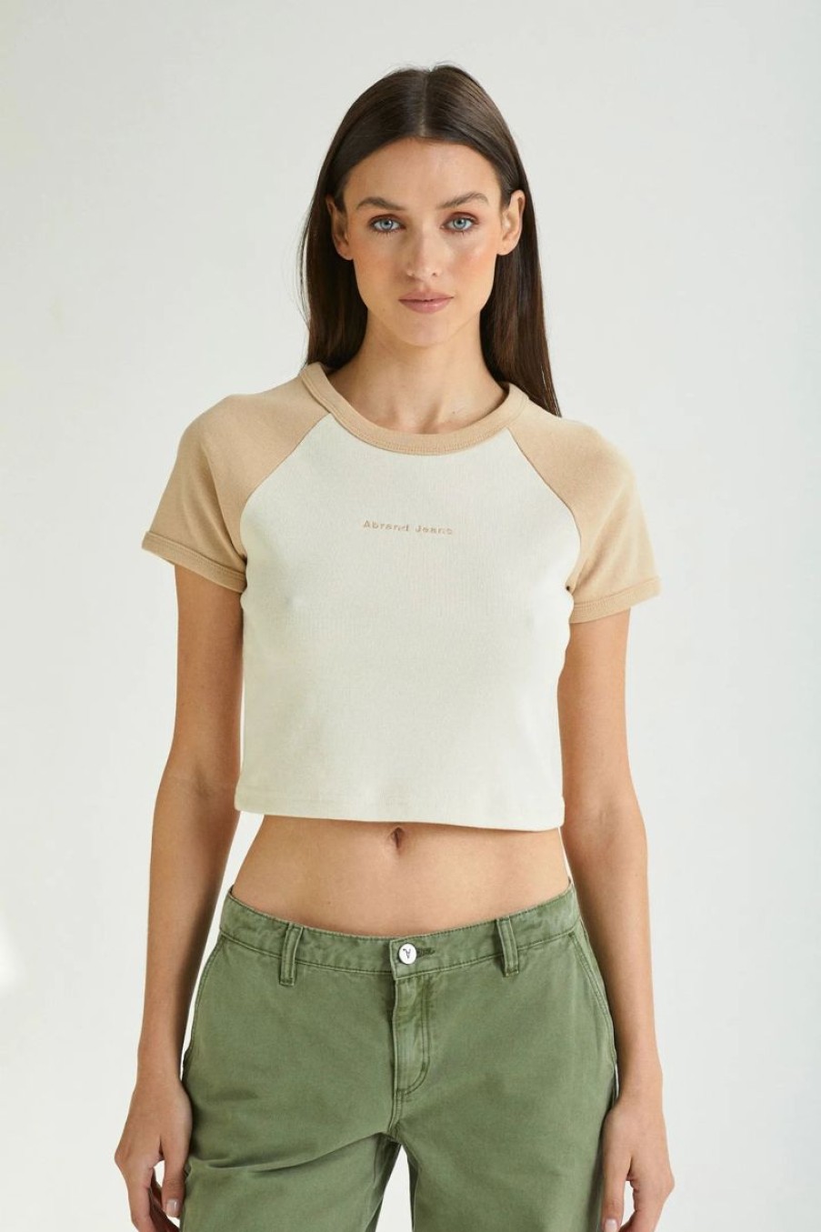 Women ABrand Tees | Abrand 90S Raglan Tee-Sahara