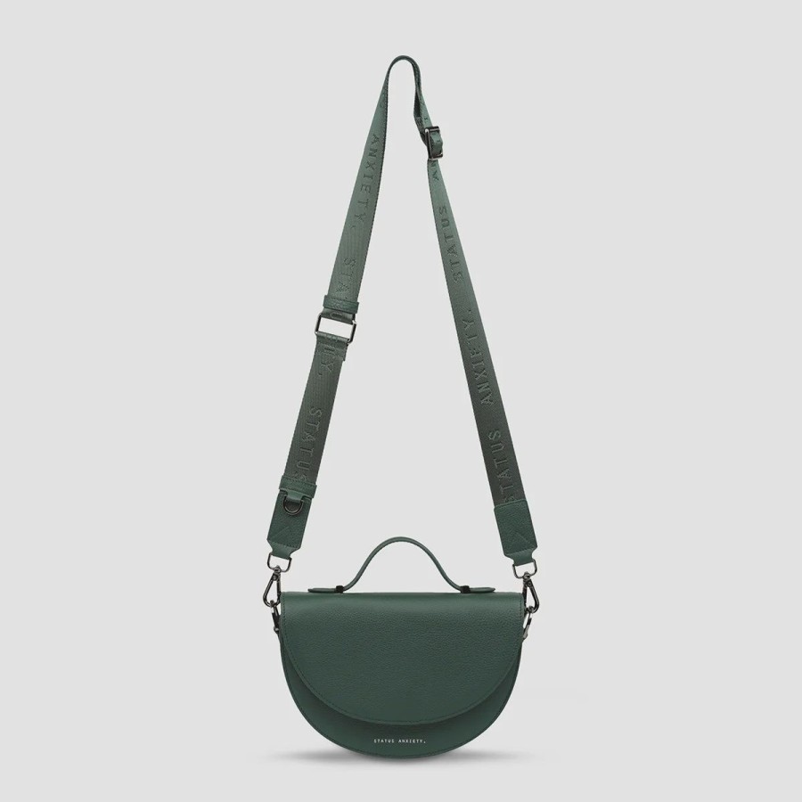 Women Status Anxiety Bags | Status Anxiety All Nighter Crossbody Bag With Webbed Strap-Green