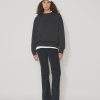 Women Jac+Mooki Jumpers | Jac + Mooki Essential Crew Sweatshirt-Black