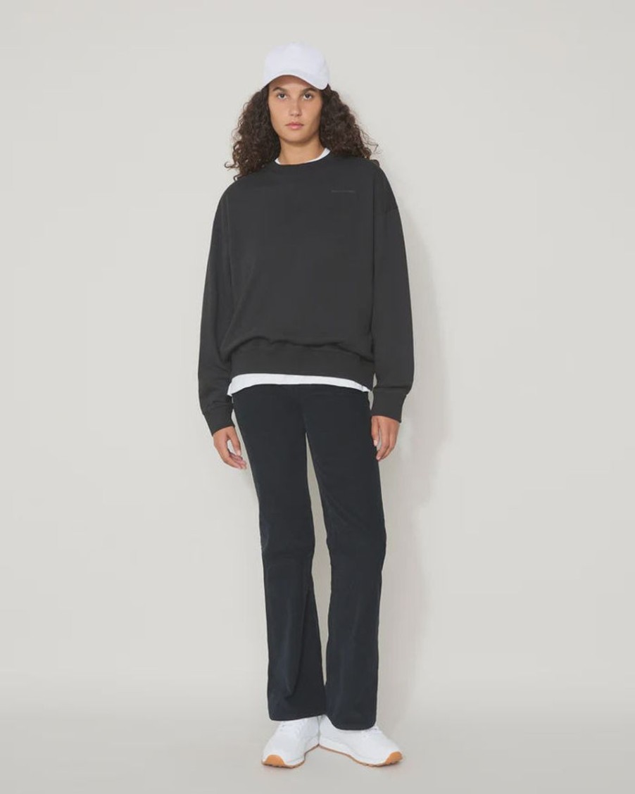 Women Jac+Mooki Jumpers | Jac + Mooki Essential Crew Sweatshirt-Black