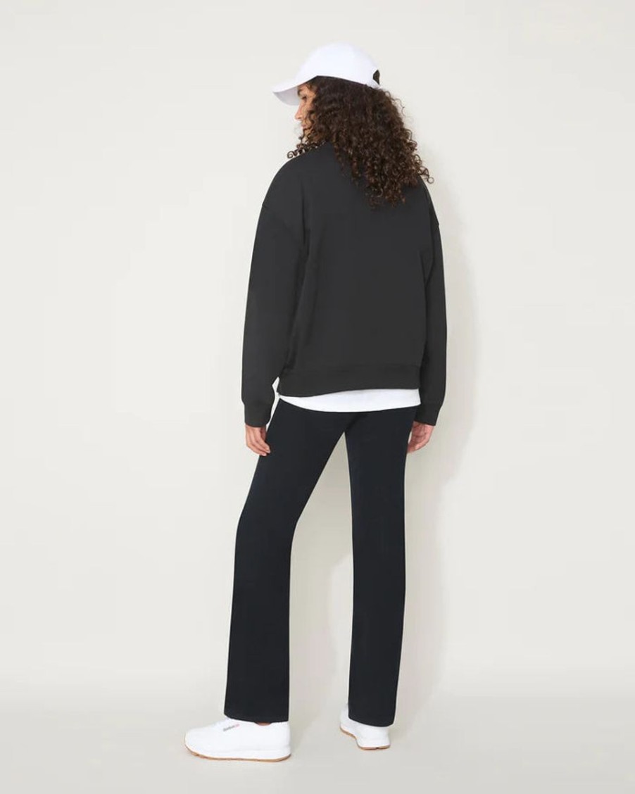 Women Jac+Mooki Jumpers | Jac + Mooki Essential Crew Sweatshirt-Black