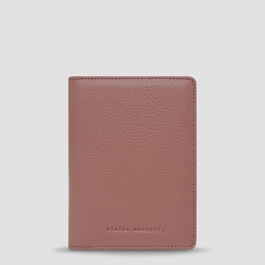 Women Status Anxiety Stationery | Status Anxiety In Transit Passport Wallet- Dusty Rose