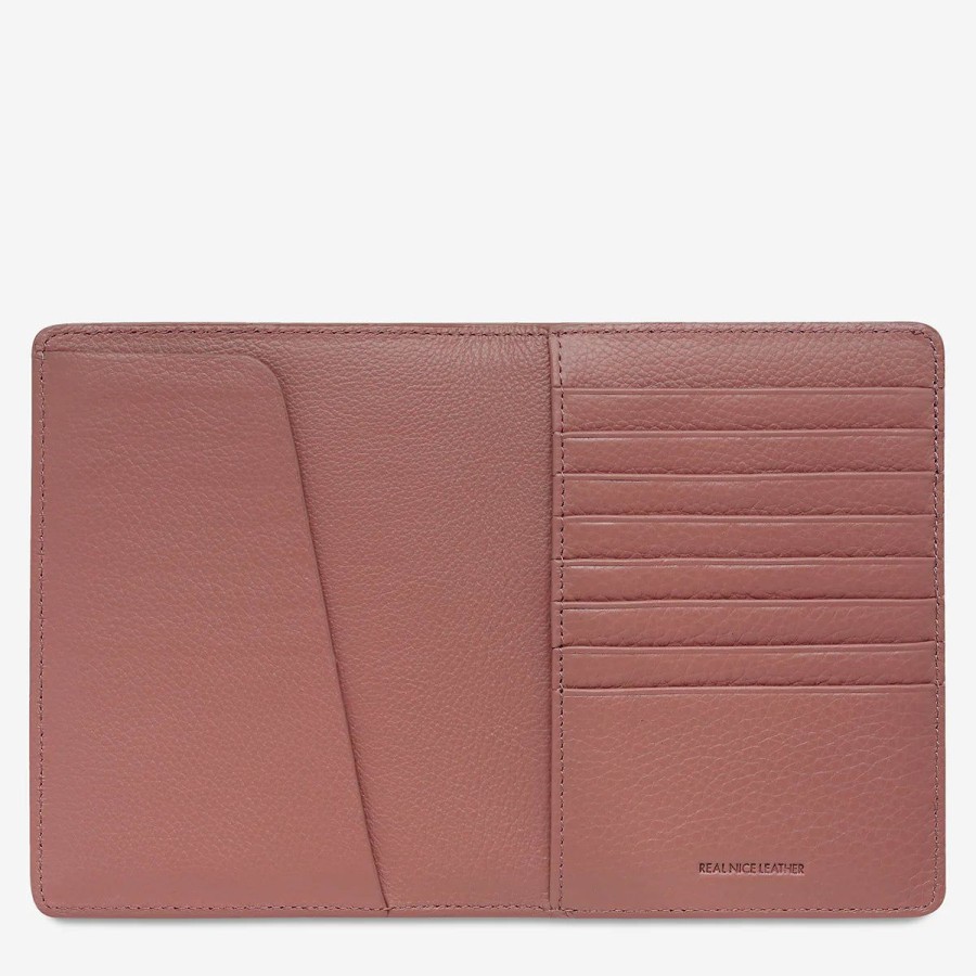 Women Status Anxiety Stationery | Status Anxiety In Transit Passport Wallet- Dusty Rose