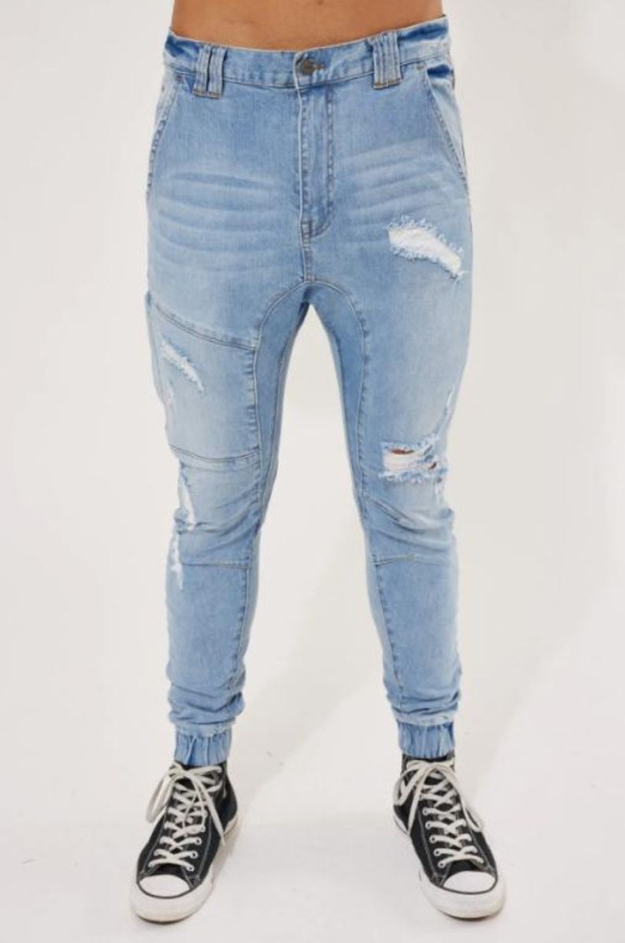 Men Kiss Chacey Jeans | Spartan Denim Jogger-Horizon Blue