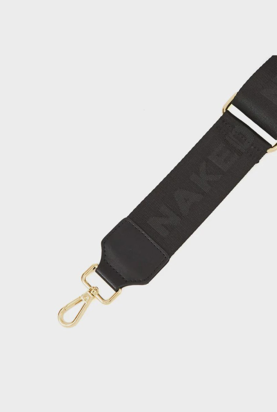 Women Nakedvice Bag Straps | The Branded Black Strap- Black Gold