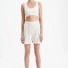 Women Nude Lucy Tops | Nude Lucy Lounge Rib Crop-Cream Marle