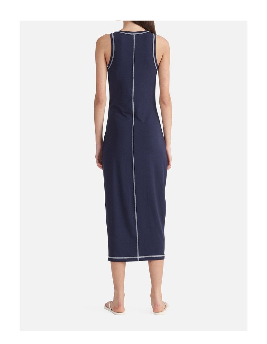 Women Ena Pelly Dresses | Ena Pelly Winona Bodycon Dress- Navy Baby/White