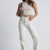 Women ABrand Jeans | A 94 High Straight- Stone White