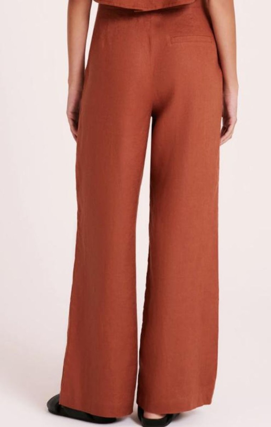 Women Nude Lucy Pants | Nude Lucy Amani Tailored Linen Pant-Amber