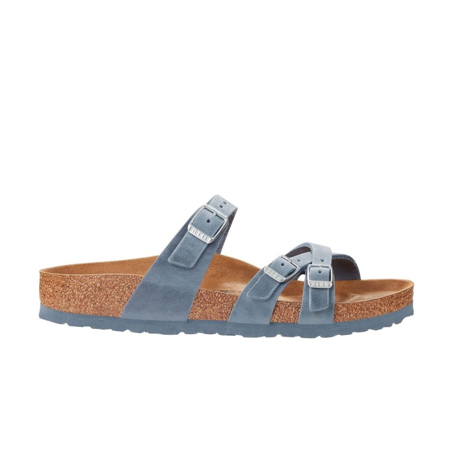 Footwear Birkenstock Franca | Birkenstock Franca Dusty Blue Oiled Leather Regular