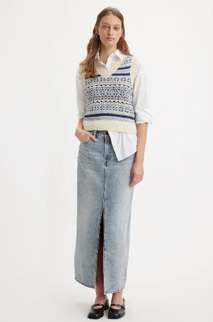 Women Levis Denim Skirts | Levi'S Ankle Column Skirt- Please Hold