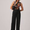 Women Afends Pants | Cola Recycled High Waisted Pant-Black