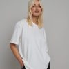 Women Bayse Tees | Bayse Boyfriend T-Shirt-White