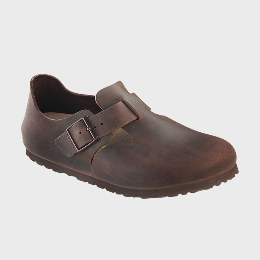 Footwear Birkenstock London | Birkenstock London Habana Brown Oiled Leather Narrow