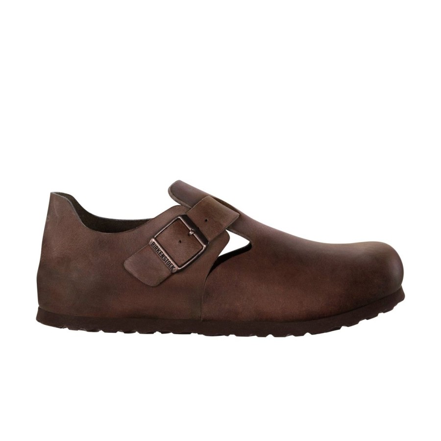 Footwear Birkenstock London | Birkenstock London Habana Brown Oiled Leather Narrow