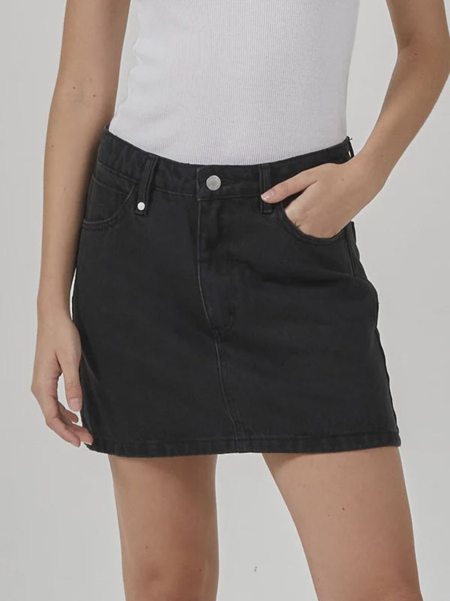 Women THRILLS Denim Skirts | Sophie Skirt-Aged Black