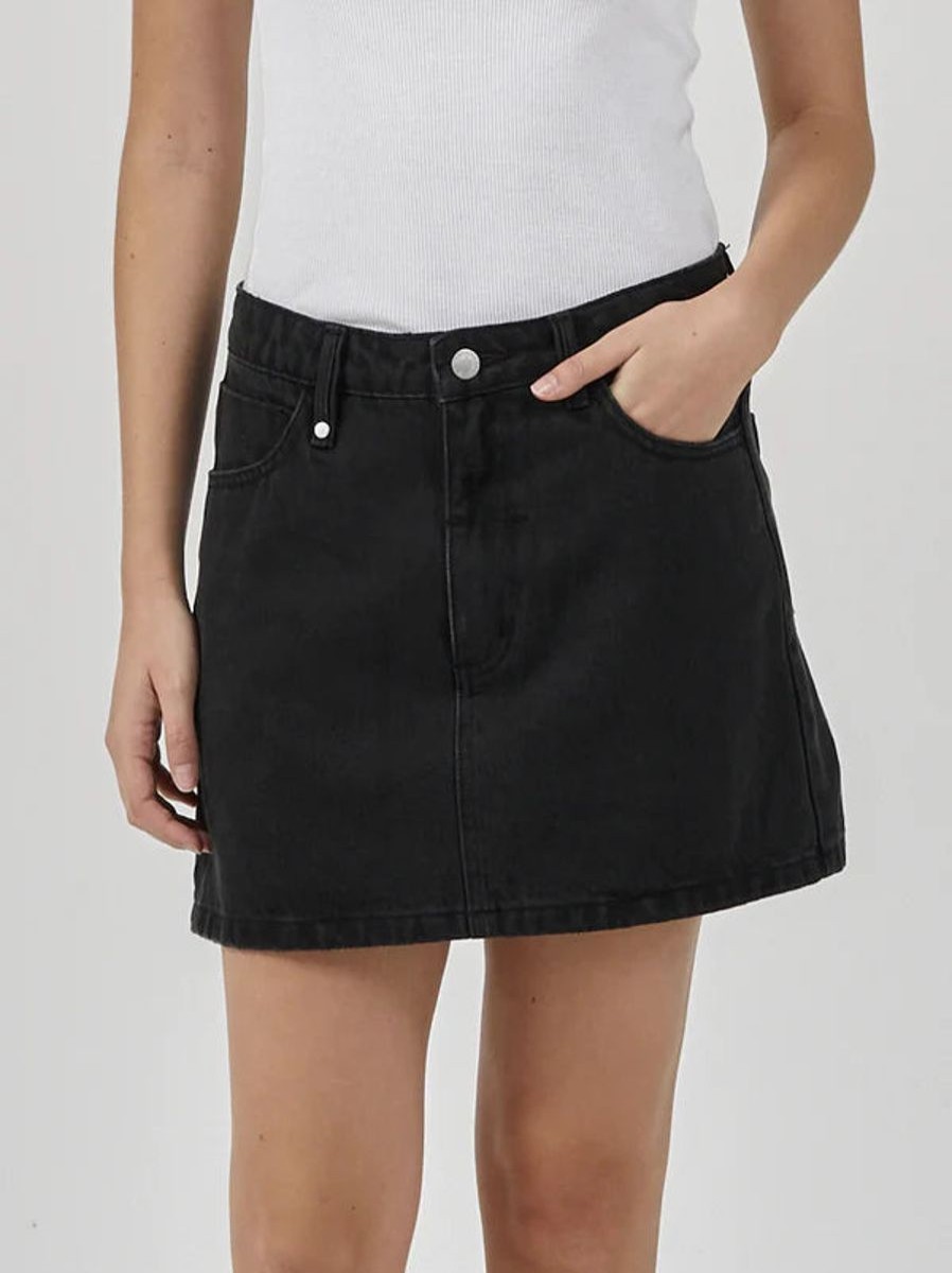 Women THRILLS Denim Skirts | Sophie Skirt-Aged Black