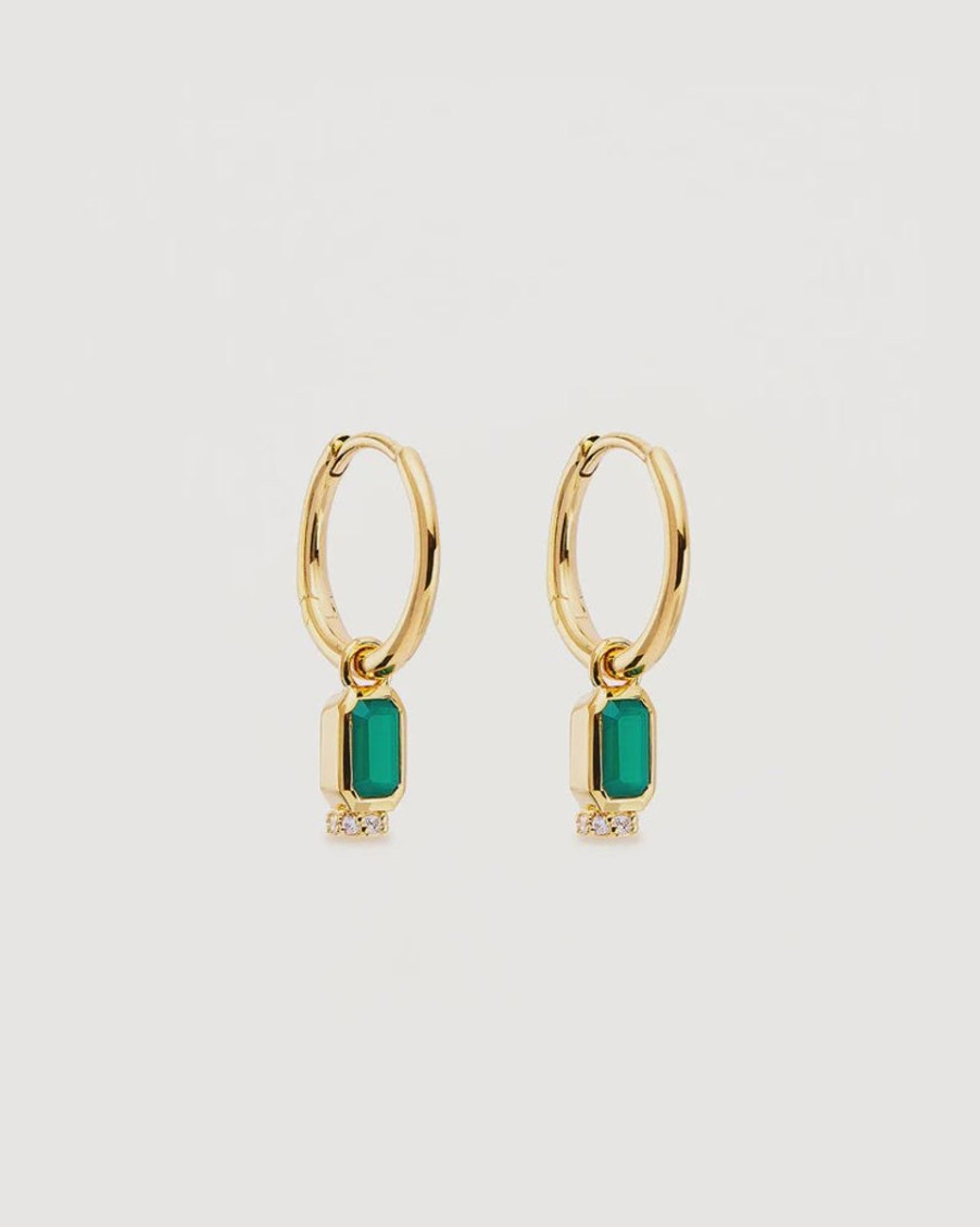 Women By Charlotte Jewellery | By Charlotte 18K Gold Vermeil Strength Within Hoops